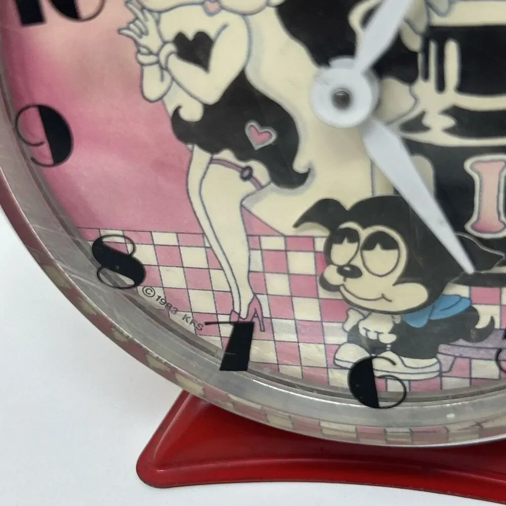 Betty Boop Vintage 1983 Desktop Clock
